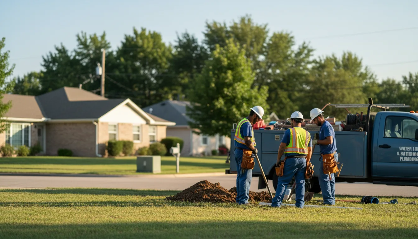 Residential water line and bathroom plumbing service in Brownfield, ME